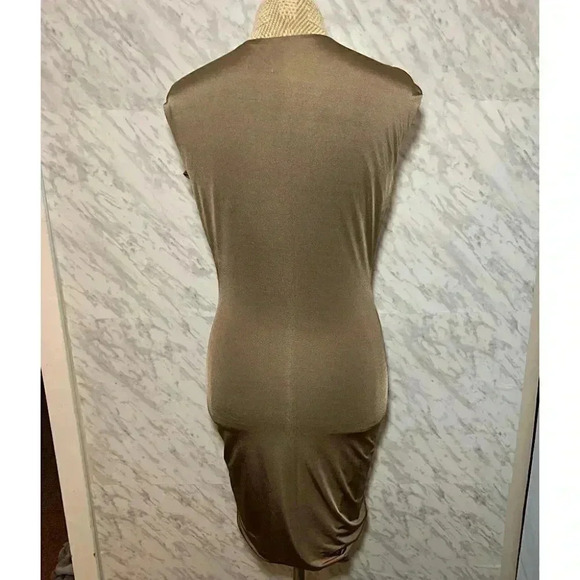 Abyss by Abby Bodycon Dress Taupe Size Medium - Picture 2 of 5